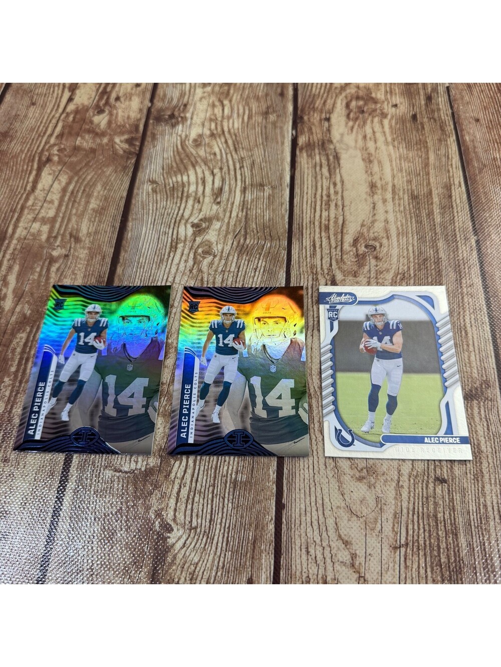 2022 Alec Pierce RC 3 Card Rookie Lot Illusions Absolute Colts #38 #121